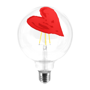 Il Filotto Tatoo Lamp Pop Heart-rosso