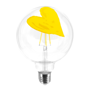 Il Filotto Tatoo Lamp Pop Heart-GIALLO