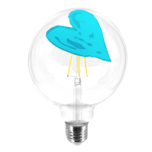 Il Filotto Tatoo Lamp Pop Heart-CELESTE